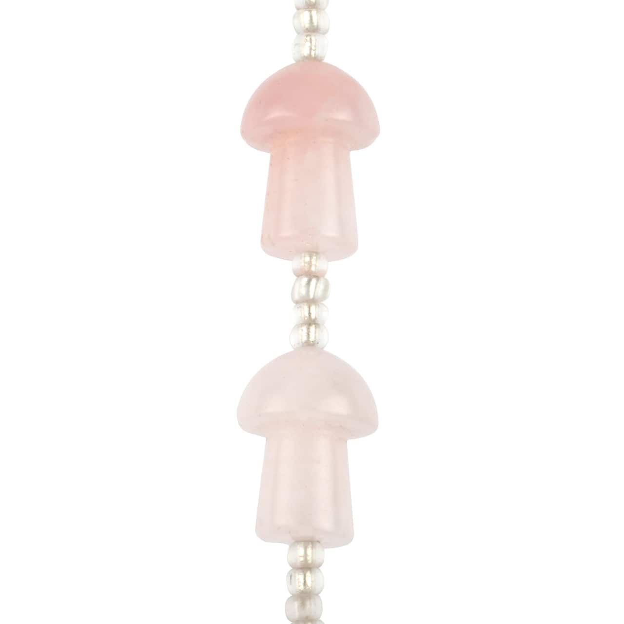 6 Packs: 4 ct. (24 total) Dyed Rose Quartz Mushroom Beads, 20mm by Bead Landing™